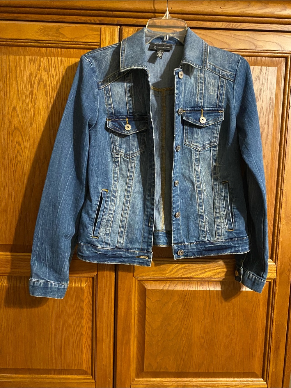 INC International Concepts Medium Blue Denim Jean Jacket
